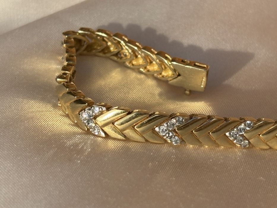 18kt złoto 750  bransoleta z diamentami 21.96 gram