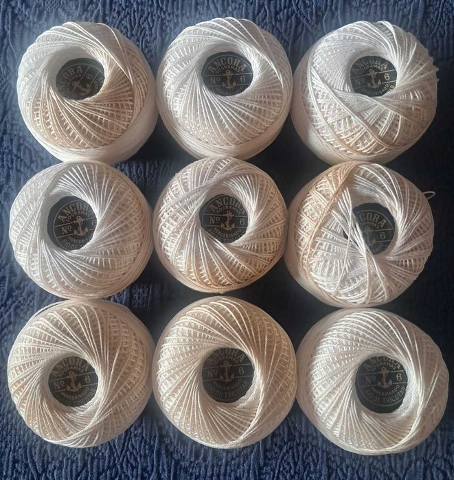 Linhas para Crochet Âncora n.º 6 Branco