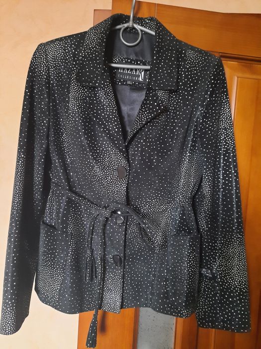 Стильный  кожаный пиджак