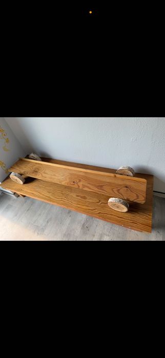 Podstawka Kwietnik Drewniany Wózeczek Na Kółkach