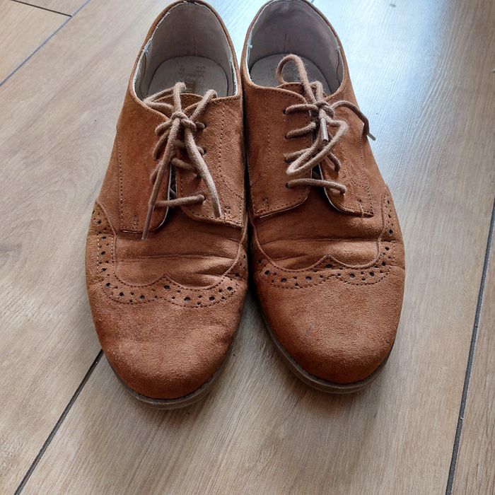 Półbuty damskie brązowe ze sznurówkami primark 38 uk 5
