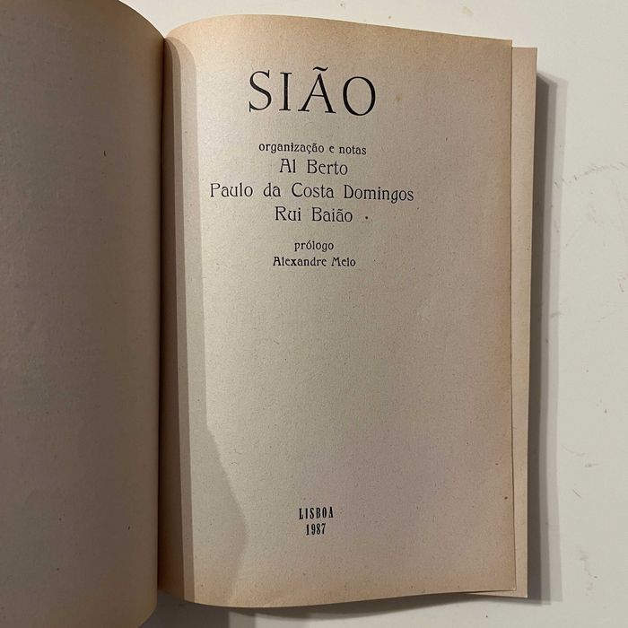 Sião (org. Al Berto, Paulo da Costa Domingos, Rui Baião)