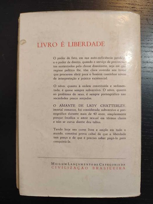(Env. Incluído) O Amante de Lady Chatterley de D. H. Lawrence