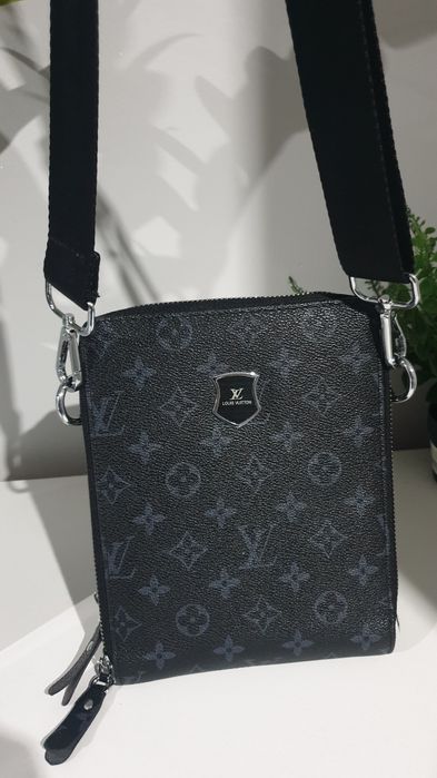 Torba listonoszka organizer portfel saszetka na dokumenty unisex czarn