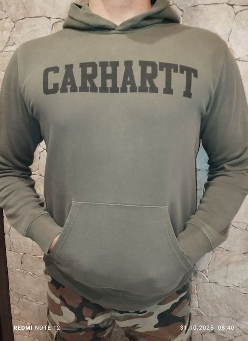 Bluza dresowa Carhartt hoodie oliv M/L