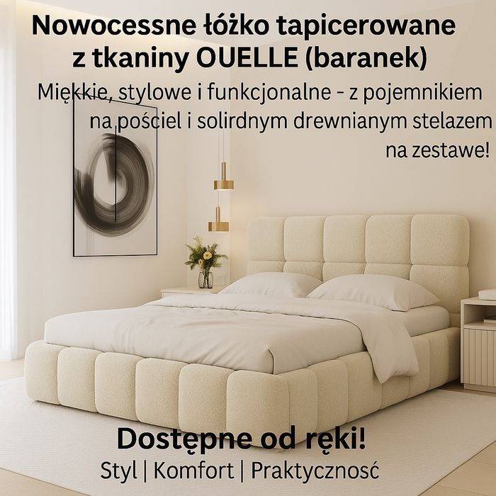 Łóżko Tapicerowane Solidny stelaż Od Producenta