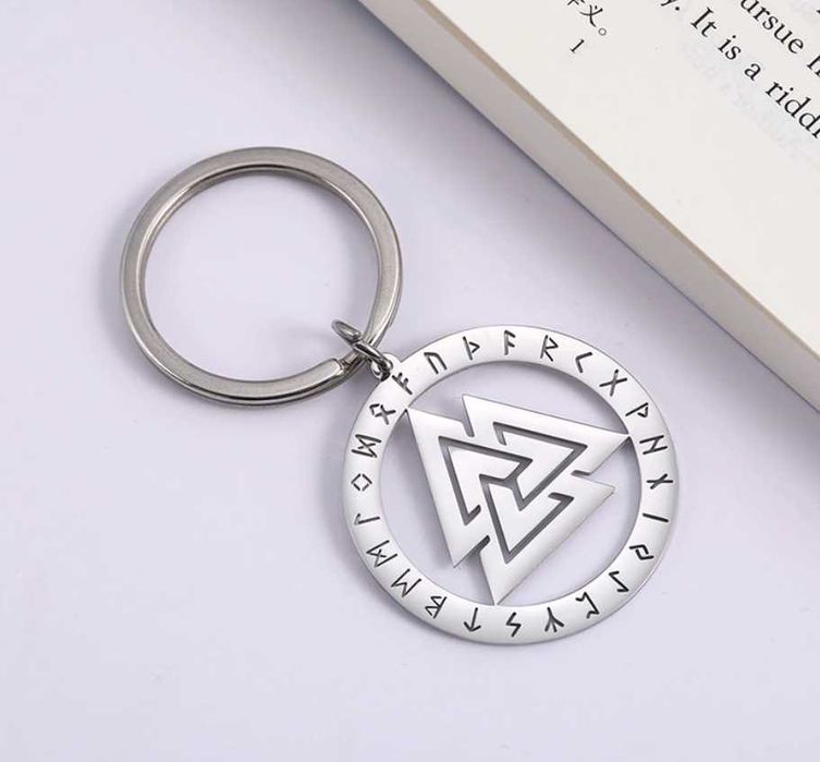 BRELOK VALKNUT vikings WIKINGOWIE runy NORDYCKI stal 316l wysyłka