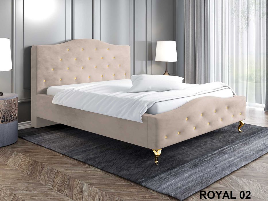 Łóżko tapicerowane Glamour 120x200, 140x200, 160x200, 180x200, 200x200