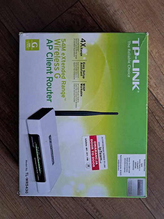 TP-LINKWR543G Router, pudełko