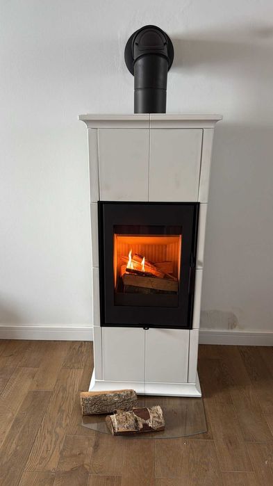 tani PIEC koza k6 ECO żeliwna z dolotem komin zewnętrzy izolowa MONTAŻ