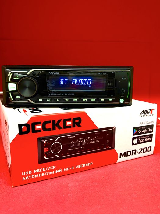 Магнітола 1-дін Decker MDR-200 DSP—потужний звук у вашому авто 6×100W