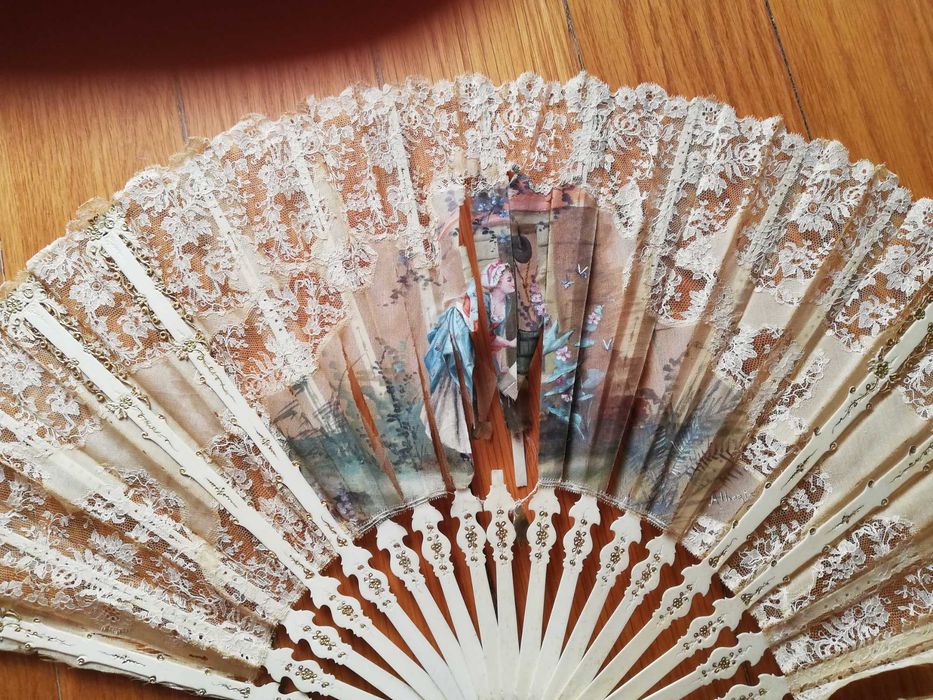 Grande leque dos finais do século XIX (67cm)