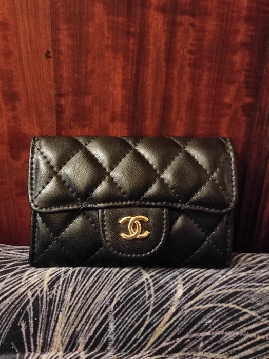 Жіночий гаманець Шанель Chanel Mini Caviar із чорної шкіри ікра