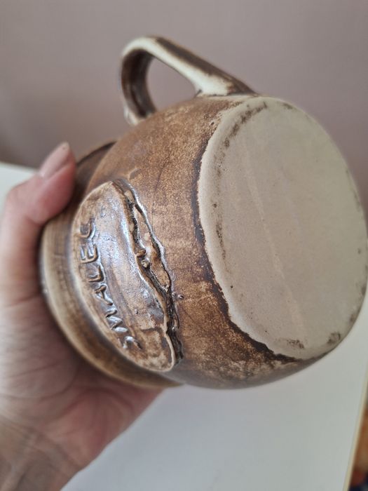 Pojemnik na smalec- stara ceramika