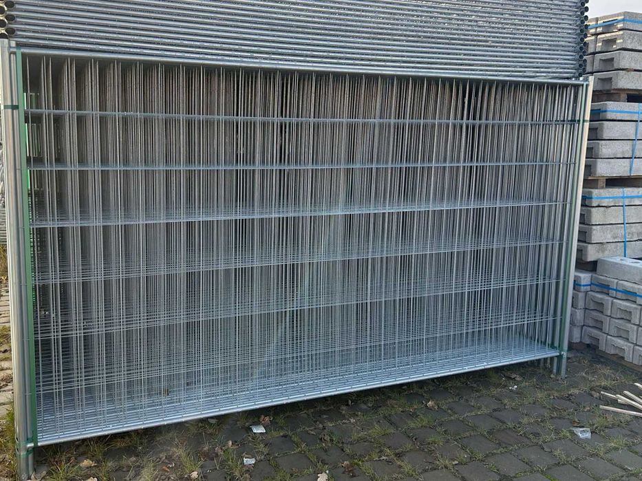 NOWE Ogrodzenie tymczasowe, zestaw 96 m - 28 paneli ze złączkami i stopami, ogrodzenie budowlane przenośne