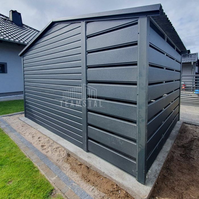 Schowek Domek Ogrodowy 2,5x2,5m + Wiata 0,9x2,5m Okno Drzwi  TS711