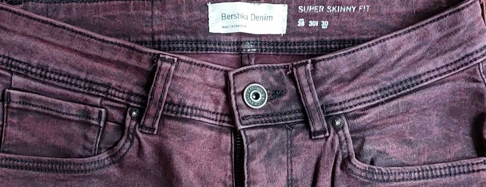 Calças Skinny Bordeaux Bershka 38 (Homem)