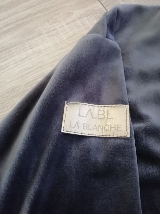 Dres welurowy La Blanche S/M  szary stalowy