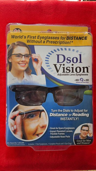 Okulary z regulacją płynną -6D do +3D Dsol Vision