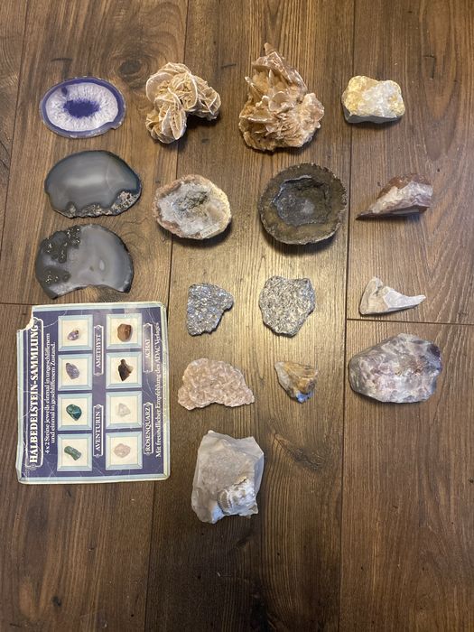 Zestaw minerałów kamieni