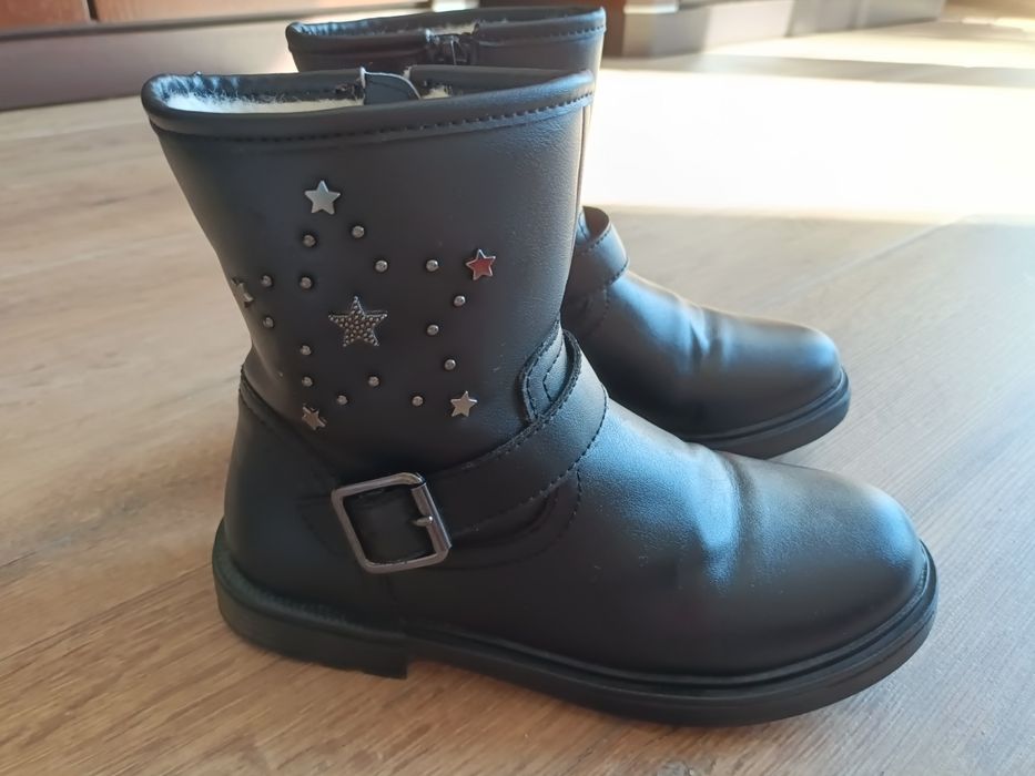 Geox buty dziewczęce wysokie ocieplane kozaki rozm 33 dżety