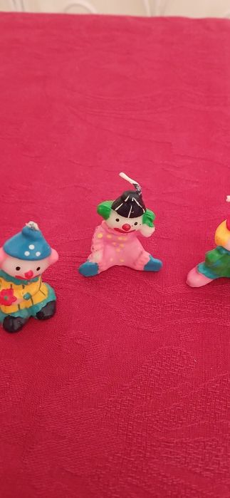 Quatro mini velas/palhaços, vintage
