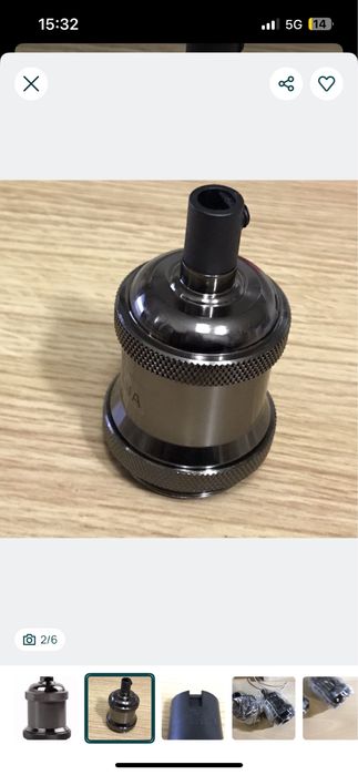 2 x Casquilho Vintage Retro E27 - Novo