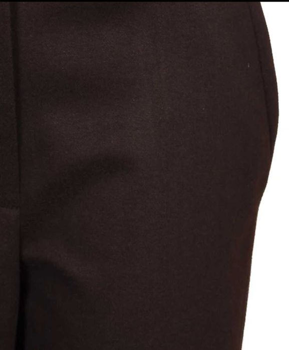 Жіночі прямі теплі штани шоколад вовна