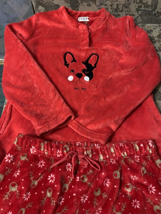 Домашний теплый велюровый костюм