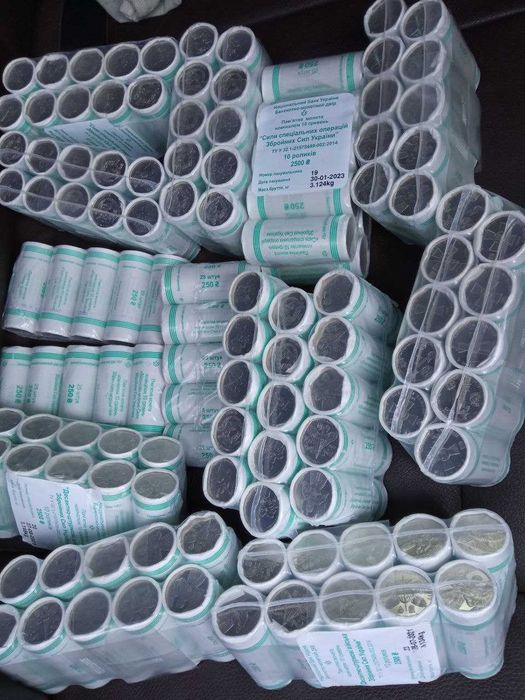 набір з 27  РІЗНИХ монет ЗСУ 2018 - 2025 рр. з ролів (також є альбоми)