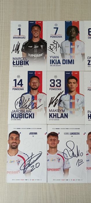 Górnik Zabrze 12 zdjęć z autografem