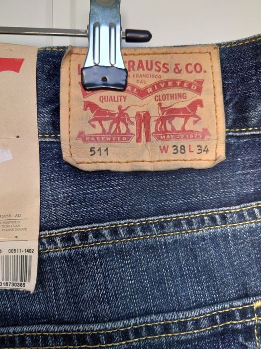 Джинсы Levi's 511, w 38, L 34. Новые. Добавил замеры.