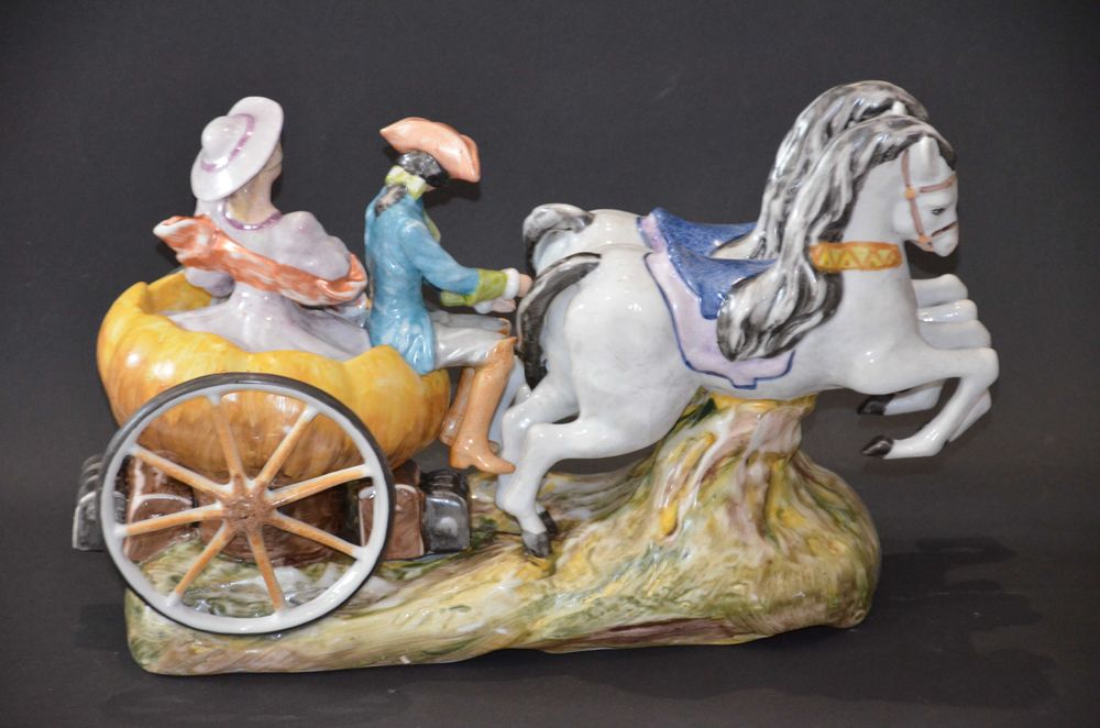 Porcelana, Bajkowa kareta powóz z dyni, Roceram do kolekcji 39cm