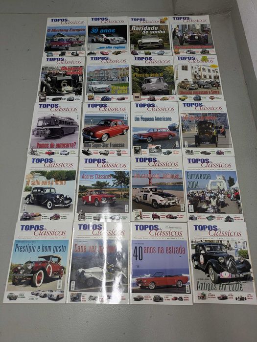 Coleção Revistas Topos & Clássicos + Livros e Brochuras de Automóveis
