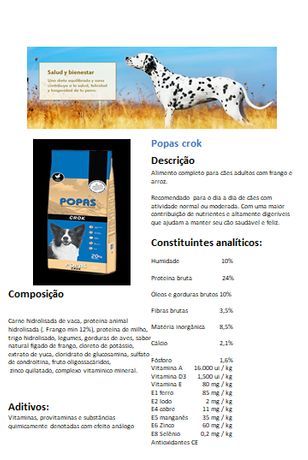 Ração para cão, Popas, uma Primium ao melhor Preço