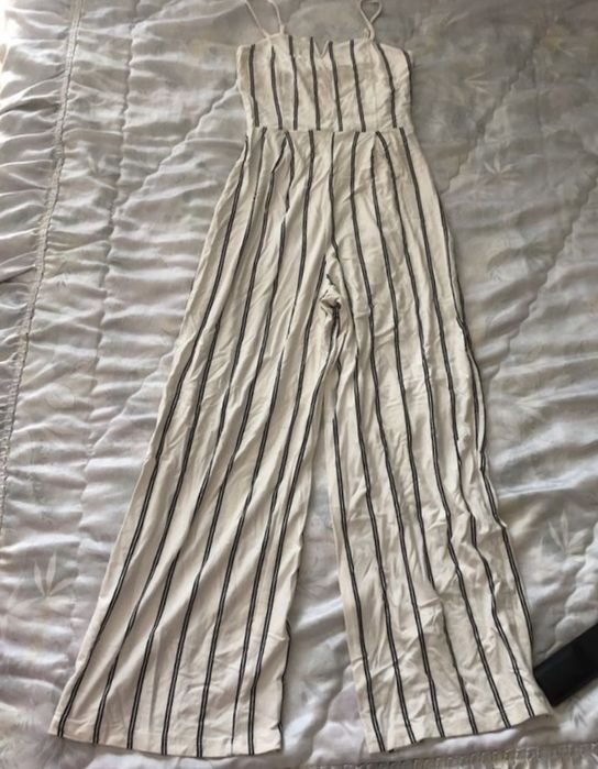 Macacao branco listado