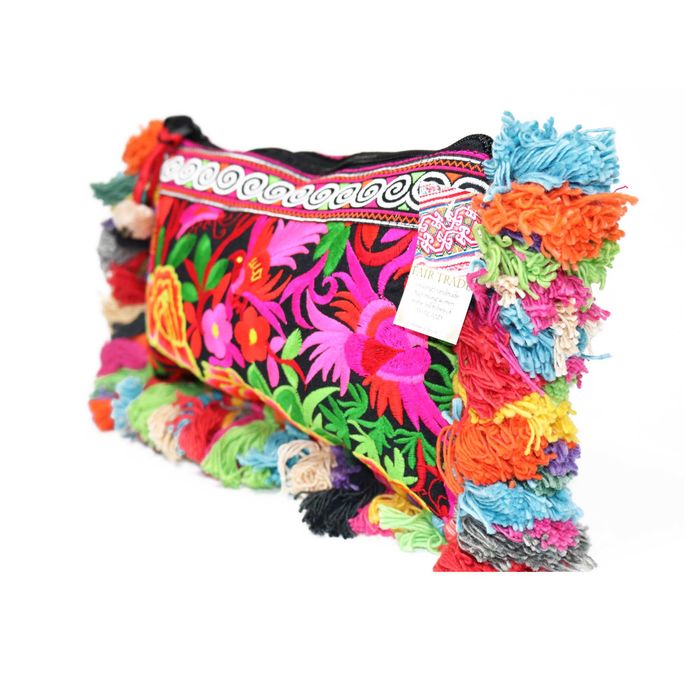 Modna Torebka Etniczna z pomponami