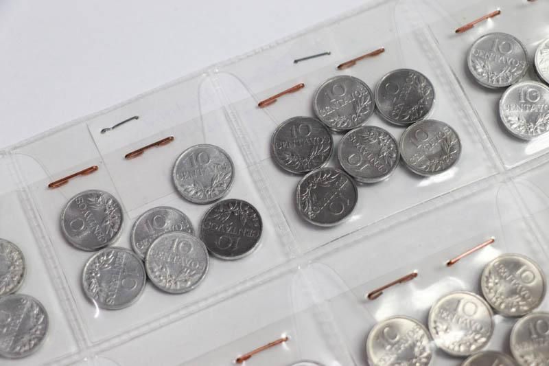 Moedas dez centavos alumínio