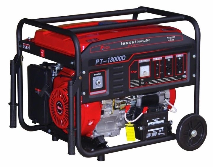 Генератор EDON PT 13000D на 9,5 кВт 100% мідь електростартер