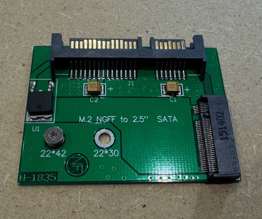 Адаптер m.2 NGFF to 2,5" SATA 22x42 або 22x30 mm
