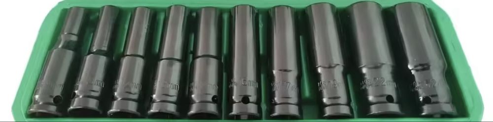 Головка 1/2 ударна: 8.10.12.13.14.16.17.19.22.24 мм подовжена підсилен