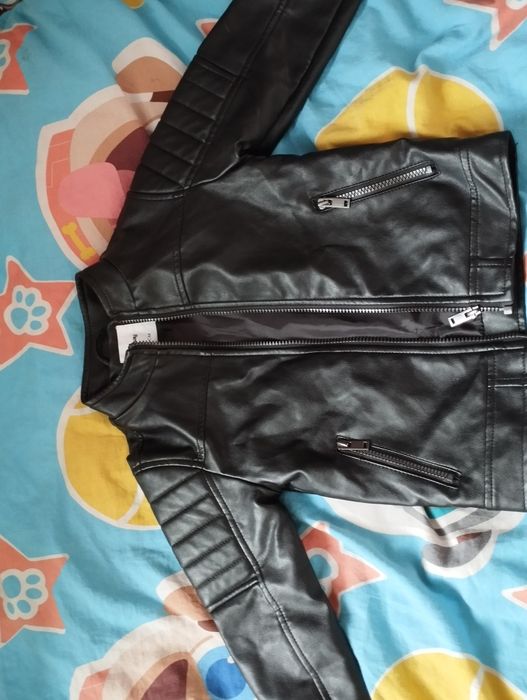 Bomberka skórzana dla dziewczynki