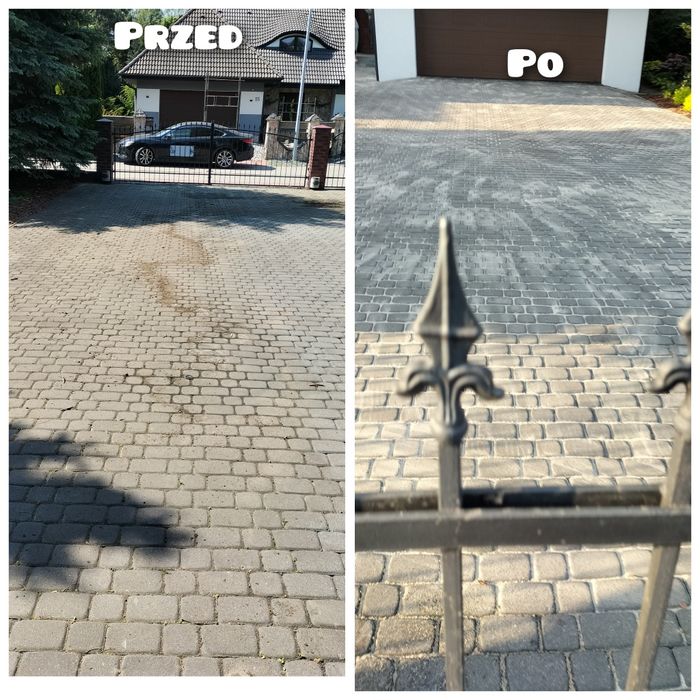 Mycie kostki brukowej , elewacji, dachu , efekt wow w jeden dzień