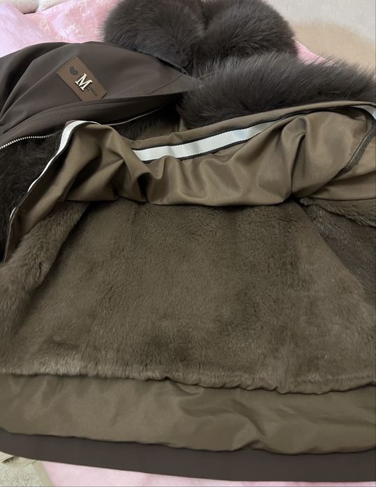 Стильна парка з натуральним хутром,2в1 зимова або весняна Розмір М