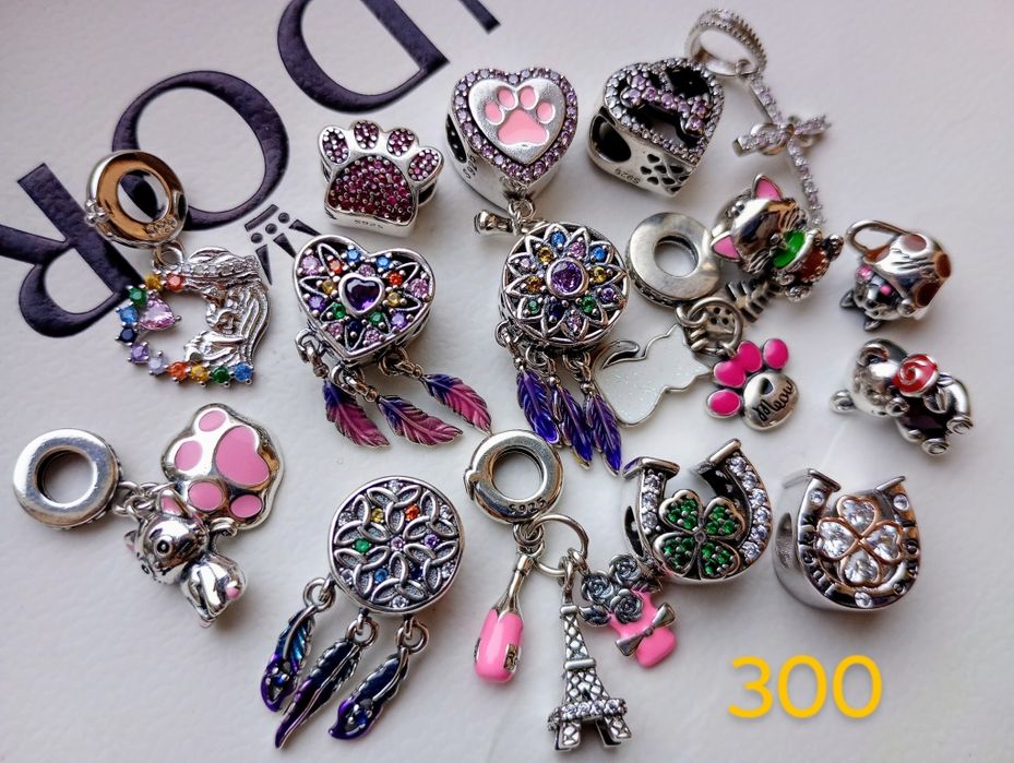 Новые серебряные шармы, бусины 925, шарми, срiбло