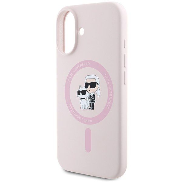 Karl Lagerfeld KLHMP16MSCMKCRHP iPhone 16 Plus 6.7" różowy/pink hardcase Silicone Karl&Choupette Ring MagSafe