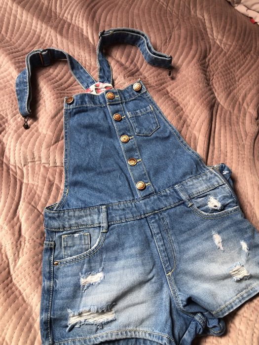 Ogrodniczki jeansowe krótkie