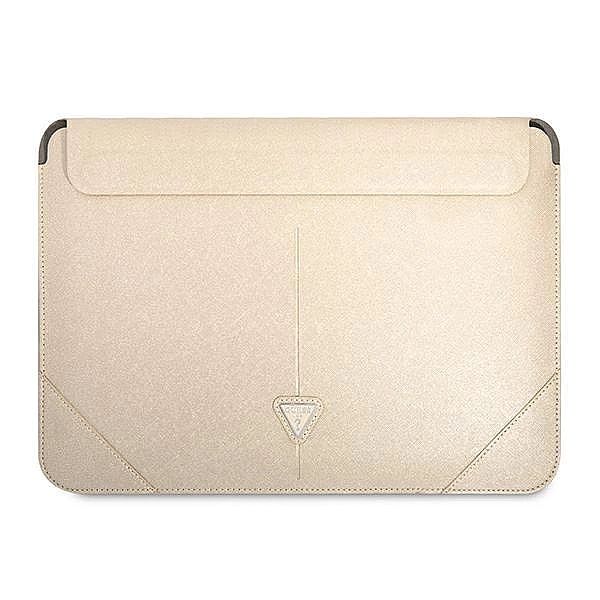 Pokrowiec Guess Saffiano Triangle Logo na laptopa 14'' - beżowy
