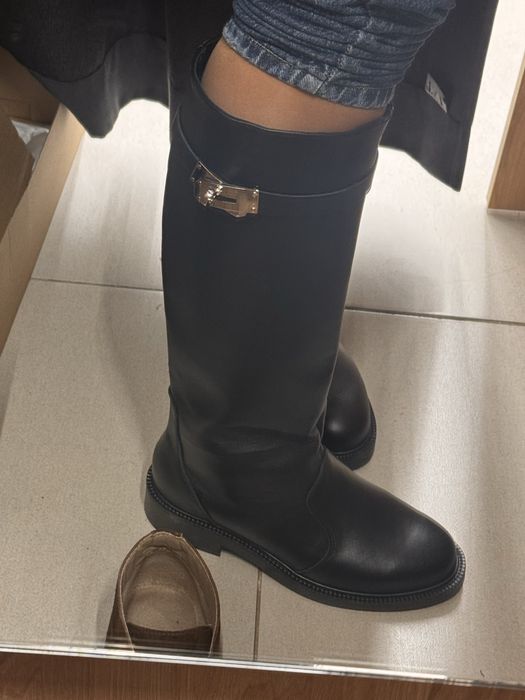 Сапоги жіночі чоботи високі труби