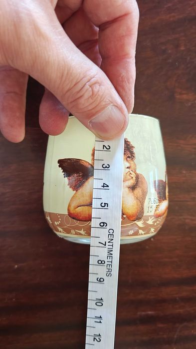 Vela Artesanal em copo decorativo